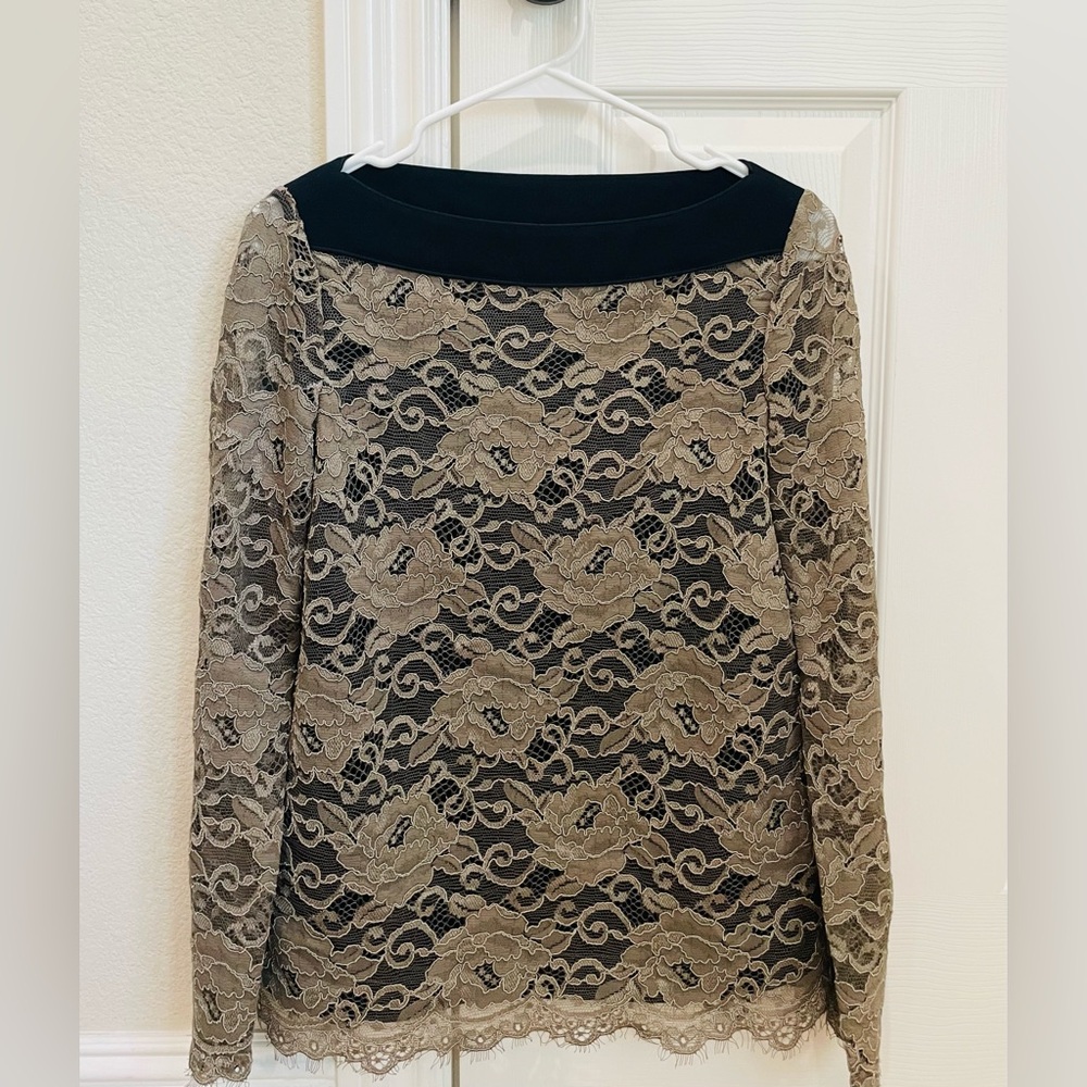 TORY BURCH Lace Blouse Boat Neck